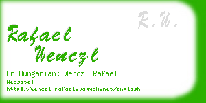 rafael wenczl business card